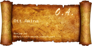 Ott Amina névjegykártya